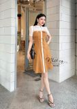  Đầm giả sơ mi đính cúc giả  - D2781 