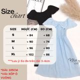  Đầm xốp form dáng dài bo thun eo - D2792 