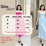  Đầm maxi 2 dây nhún ngực cách điệu - D2811 