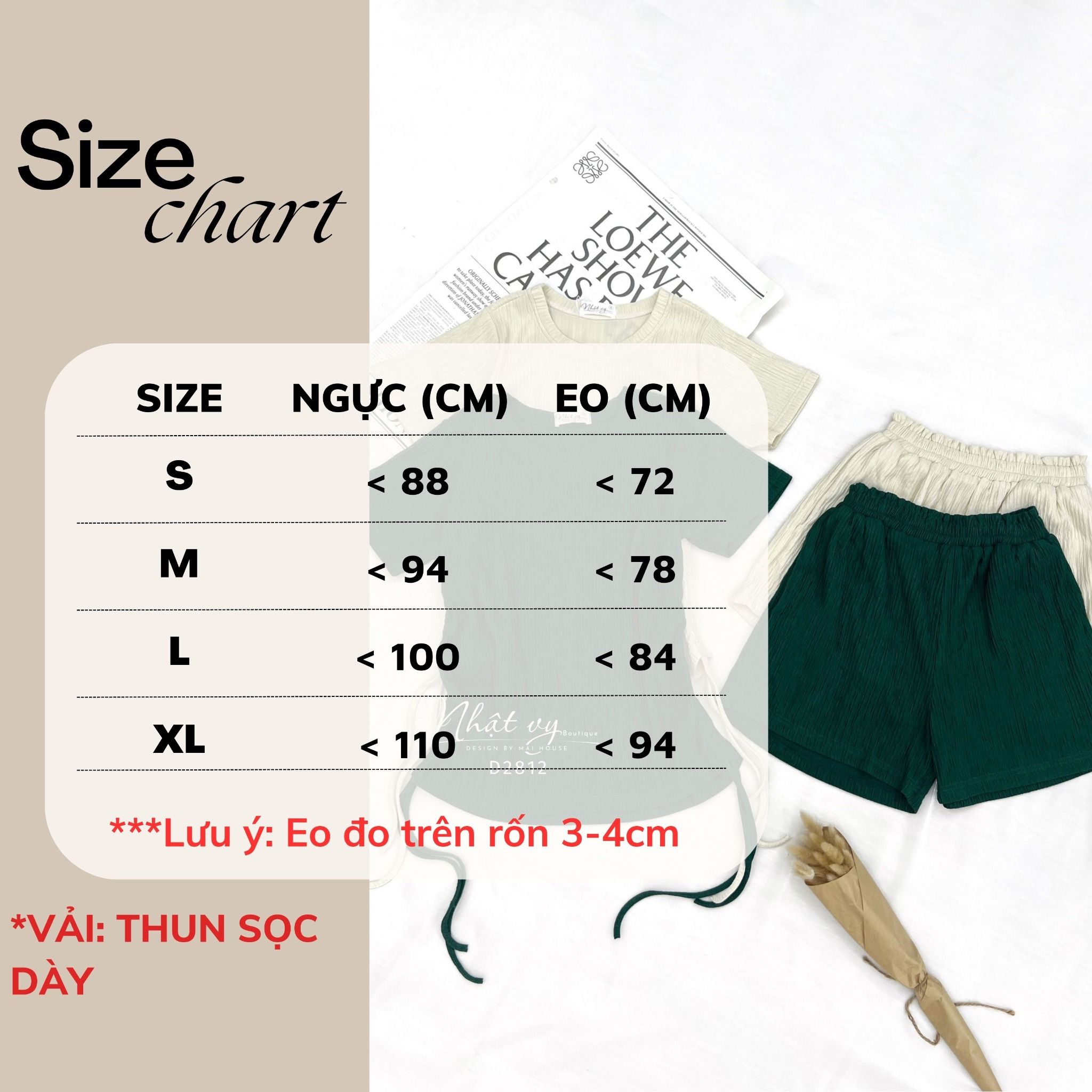  Set bộ ngắn rút dây eo - D2812 