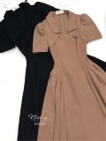  Đầm nhún eo cổ cách điệu - D2835 