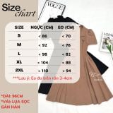  Đầm nhún eo cổ cách điệu - D2835 