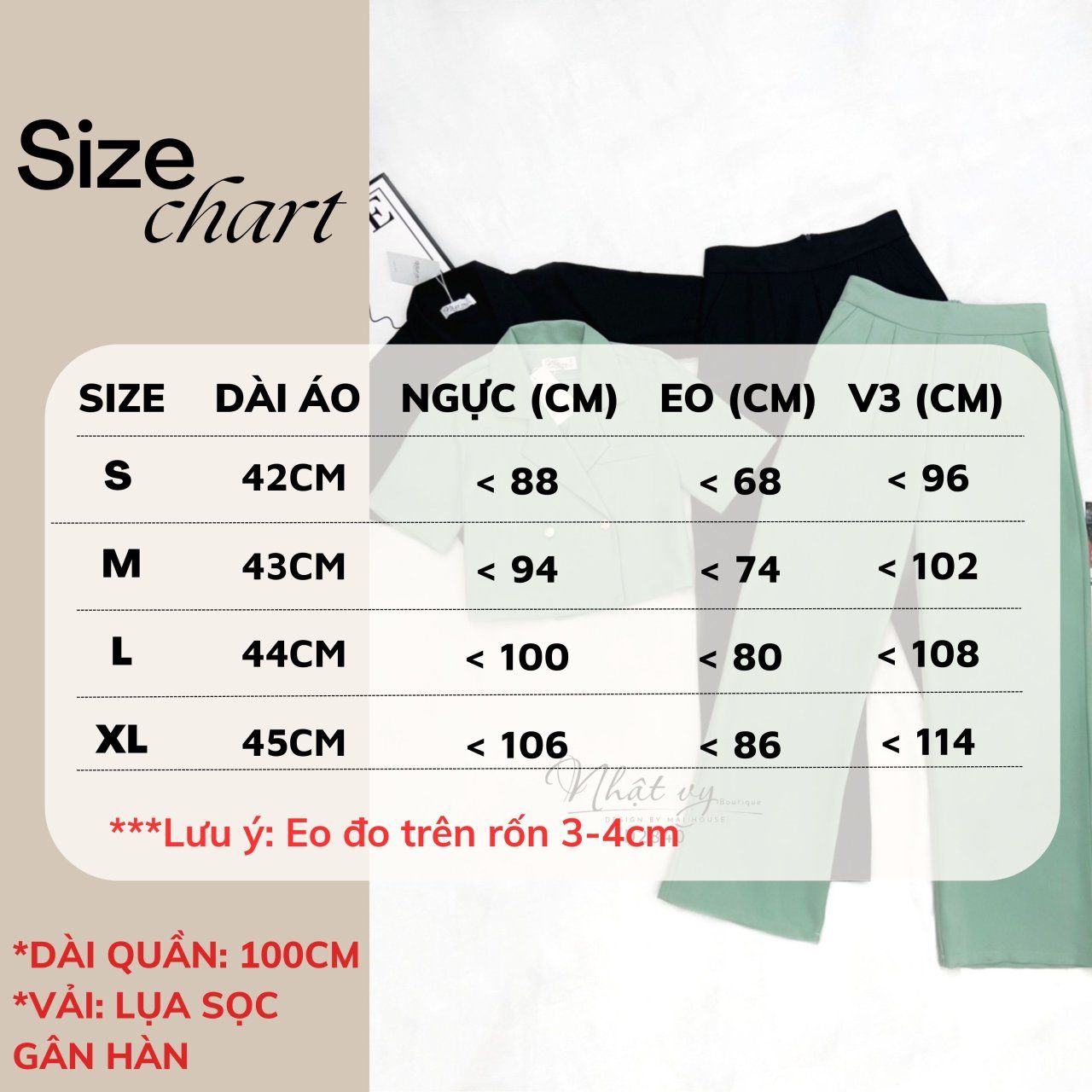  Set áo cổ vest phối quần dài dáng suông - D2840 