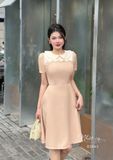  Đầm cổ bèo cài nút form dáng xoè - D2843 