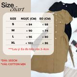  Đầm cổ tròn dáng xoè nhún eo cách điệu - D2849 