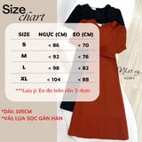  Đầm dáng ôm cổ tròn xoắn ngực - D2854 