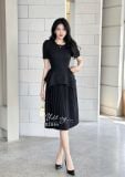  Đầm peplum xếp ly dáng dài - D2864 