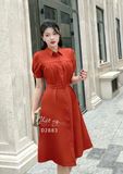  Đầm sơ mi nhún ngực kèm dây belt rời - D2883 