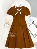  Đầm cổ tròn đính nơ form dáng ôm - D3033 