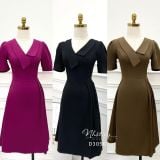  Đầm cổ V cách điệu dập ly bên eo - D3050 