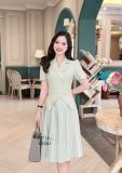  Đầm cổ vest tà cách điệu đắp túi giả - D3082 