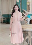  Set đầm 2 dây phối áo khoác cổ vest - D3083 