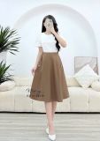  Chân váy dáng xoè túi đính nút kiểu - D3114 