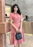  Đầm cổ sơ mi thắt nơ eo form dáng xòe - D3125 