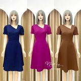  Đầm nhún ngực cách điệu form dáng xoè - D3136 
