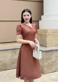  Đầm nhún ngực cách điệu form dáng xoè - D3136 