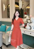  Đầm nhún eo cách điệu form dáng ôm - D3142 