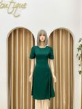  Đầm cổ tròn nhấn eo cách điệu form dáng xoè - D3146 