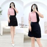  Áo sơ mi tay lửng kiểu dáng đơn giản - D3149 