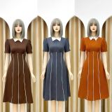  Đầm nhún ngực viền cách điệu form dáng ôm - D3155 