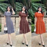  Đầm nhún ngực viền cách điệu form dáng ôm - D3155 