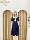  Đầm cổ phối cà vạt form dáng xòe - D3173 