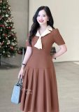  Đầm cổ phối cà vạt form dáng xòe - D3173 