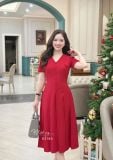  Đầm cổ tim xếp eo cách điệu form dáng xoè - D3180 