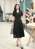  Đầm cổ tim xếp eo cách điệu form dáng xoè - D3180 