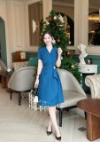  Đầm cổ V nhún eo cách điệu form dáng xoè - D3181 
