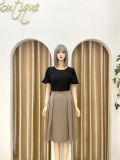  Chân váy xếp kiểu đính nút bọc form dáng xoè - D3184 