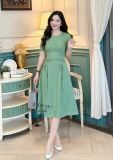  Đầm nhún ngực thắt nơ eo cách điệu - D3190 