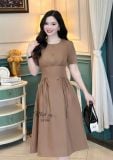 Đầm nhún ngực thắt nơ eo cách điệu - D3190 