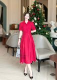  Đầm sơ mi nhấn eo cách điệu form dáng xoè - D3191 