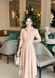  Đầm sơ mi nhấn eo cách điệu form dáng xoè - D3191 