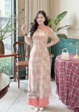  Áo dài hoa cổ trụ form tay lỡ - D3193 