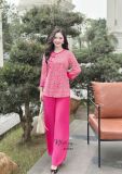  Set bộ bà ba tay dài cổ viền nút bọc - D3197 