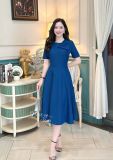  Đầm cổ tròn nơ 2 lớp cách điệu form dáng xoè - D3200 