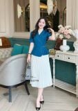  Áo peplum xếp ly đính hạt ngọc - D3210 