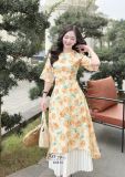  Áo dài cách tân form dáng xoè phối chân váy - D3213 
