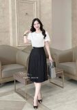  Chân váy ngắn dập ly đính nút kiểu - D3215 