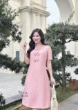 Đầm cổ tròn đính nơ ngực form dáng suông - D3216 