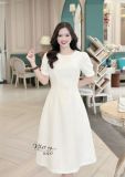  Đầm cổ tròn tay nhún kiểu form dáng xoè - D3217 
