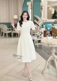  Đầm cổ tròn tay nhún kiểu form dáng xoè - D3217 