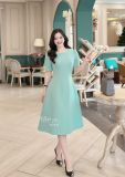  Đầm cổ tròn tay nhún kiểu form dáng xoè - D3217 