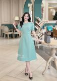  Đầm cổ tròn tay nhún kiểu form dáng xoè - D3217 
