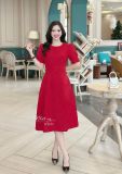  Đầm cổ tròn tay nhún kiểu form dáng xoè - D3217 