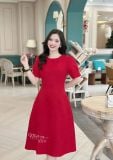  Đầm cổ tròn tay nhún kiểu form dáng xoè - D3217 