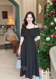  Set đầm 2 dây dáng xoè kèm áo khoác trễ vai - D3219 