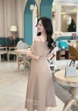  Set đầm 2 dây dáng xoè kèm áo khoác trễ vai - D3219 